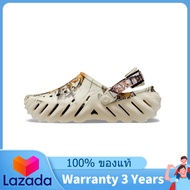 ของแท้พิเศษ Crocs Classic Echo Clog Bone Shoes Non - Slip Thick Sole Beach Sandals 208232 - 2Y2 The
