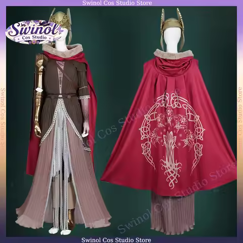 Woman Malenia Cosplay Costume Game Elden Cos Ring Helmet Malenia Dress Cloak Outfit Full Set Custom 