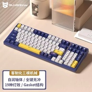 Wireless Mechanical Keyboard 98 Keys RGB Gasket Bluetooth 2.4G Wired Gaming Keyboard for PC