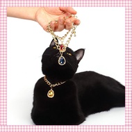 Cat Necklace Cat Necklace Gem Necklace Cat Jewelry Cat Necklace Pet Cat Collar Crystal Pendant Pet C