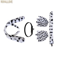 Royal 4Pcs Dalmatian Puppy Costume Accessories Set Ears Headband Glove Tail Bells Choker Accessory K