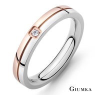 Giumka.couple Ring.steel Ring.tail Ring.love You Alone.rose Gold Female Ring.mr03078