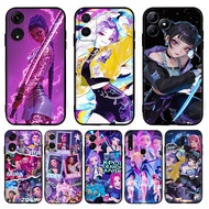 【H-13】Anime KPop Demon Hunters for OPPO A57E A58 A58X A59F1s A60 A74 A76 A77F3 A78 A79 TPU black sil