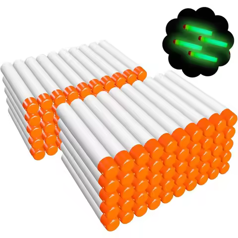 100Pcs Refill Darts for Nerf N-Strike Elite Modulus Glow At Dark Bullets - White for Nerf Gun