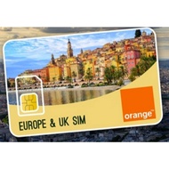 EUROPE ESIM CARD ORANGE 12-50GB