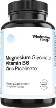 3-in-1 Zinc Picolinate Magnesium Glycinate Supplements with Vitamin B6 | Magnesium and Zinc Vitamin 