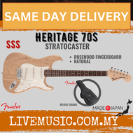 Fender Japan Heritage 70s Stratocaster Electric Guitar, Rosewood Fretboard - Natural