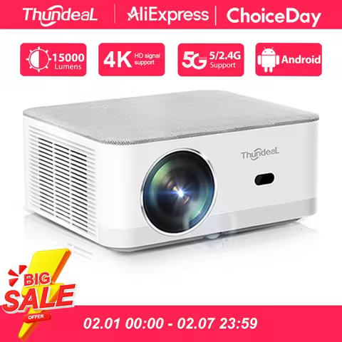 ThundeaL Portable Mini Projector TD92 Pro FHD 1080P Full HD Beam 4K Video WiFi Android Projector TD9
