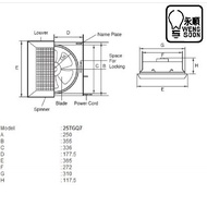 kdk ceiling fan﹢ KDK 25TGQ7 10" Ceiling Mount Exhaust / Ventilating Fan