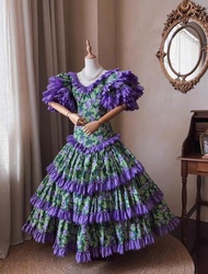 二手佛朗明哥舞裙 西班牙舞裙 古典的 隆重的 無彈