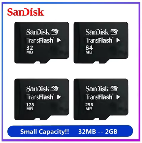 Original!! 10pcs/lot Sandisk 32MB 64MB 128MB 256MB 512MB 1GB 2GB Micro SD Card Standard Flash Card M