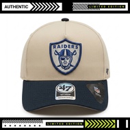 Raiders Hat Cream Material Navy Visor - Snapback 9Forty A-Frame