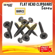 100PCS 4*35MM Flat Head Chipboard Screw High Strength Chipboard Screw