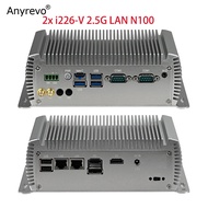 Industrial Mini PC 12th Intel  N100 support Win11 LINUX DDR4 4xUSB3.0 1xUSB2.0  HDMI DP Type-c 2x i2