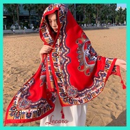 Khăn Boho Vintage Cao Cấp Khăn Choàng Đi Biển Phong Cách Chất Liệu Đũi Dày Dặn và Mềm Dùng như Áo C