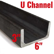 Mild Steel U Channel 3" x 6" x 5.5mm Thickness / Besi U Channel 75mm x 150mm x 5.5mm Thickness