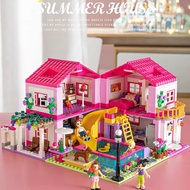Compatible with LEGO Brick Girl Series Friends House Assemble Castle Villa Toys Birthday Gifts for K