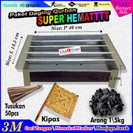 / Box Satay Grill Package / Satay Grill Bamboo Fan Charcoal