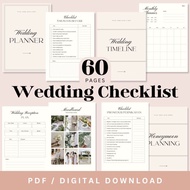 Wedding Planner 2026/2027 PDF, Kahwin checklist, Digital Planner, Minimalist, Murah - softcopy/PDF f