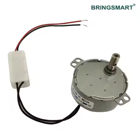 Bringsmart Mini DC Gear Motor JS-50(B) 12Volt BLDC Synchronous Motor DC 5-24V Brushless DC Motor 50H