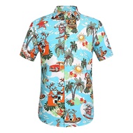Short Sleeve Rockabilly Gothic Floral Hawaiian Aloha Clothes