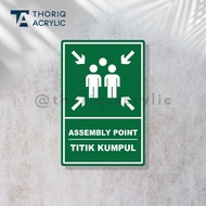 Acrylic Sign for Gathering Point | Acrylic Assembly Point Collect