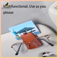 RM5B9G89Z แม่เหล็กแบบแม่เหล็ก ที่แขวนแว่นตาในรถยนต์ หนังพียู มัลติฟังก์ชั่นการใช้งาน อุปกรณ์จัดเก็บร