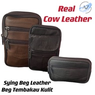 Beg Tembakau Kulit || Leather Syiling Bag || Boleh dijadikan beg pinggang dgn guna tali pinggang👍 Re