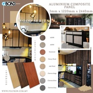 (DISPLAY ONLY) Wood Texture ACP Panel 3MM 4FT X 8FT | Embossed Wood Grain | Wall Deco Interior Desig