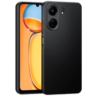 Pure Liquid Silicone Case Casing Cover For Redmi 13C / POCO C65 Series BLACK TPU