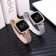elegant jam tangan diamond led ladies alloy student girl sentuh fesyen electronic wanita
