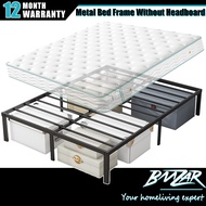 𝐁𝐌𝐙𝐀𝐑 𝙄𝙣 𝙎𝙩𝙤𝙘𝙠 Metal Bed Frame Without Headboard - Queen/King/Single