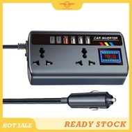 [CloudsMiles] Car Inverter 12V/24V to 220V Car Inverter Converter Fast Charging Ports Portable Autom
