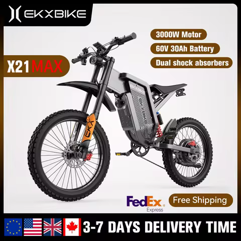 EKX X21 Max Electric Motorcycles 6000W Brushless Gearless Motors 60V30AH Lithium Battery Speed 85Kmh