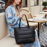 Sporty & Chic Puffy Tote Bag for Women – Waterproof Shoulder Handbag for Travel/School  Beg Tote Puf