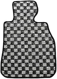 ZERO Floor Mats for Subaru Impreza H19/6~GH2,3,7,8 Check White/Black with Heel Pad