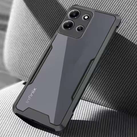 Clear Acrylic Soft TPU Bumper Back Cover For Infinix Note30 Note 30 Pro 4G Armor Shockproof Coque On