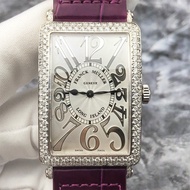 Franck Muller/FM Long Island 18K White Gold Back Diamond English Women's Watch 1,000QZ