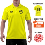 [READY STOCK] Malaysia ''Harimau Malaya" Jersey Yellow/Black - COLLAR