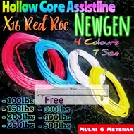 Kevlar Hollow Assist Line X16 Red Roc New Gen