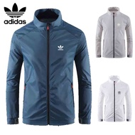 Hot Sale Adidas Men's Collar Jackets Outdoor Windproof Sports Jackets Jaket Kolar Berdiri Sukan Lelaki Ready Stocks