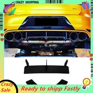 for Golf 7R Golf 7 R 2013-2016 Glossy Black Rear Bumper Diffuser Splitter Spoiler Fins Trim