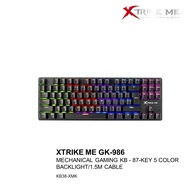 XTRIKE ME GK-986 MECHANICAL GAMING KB -87-KEY 5 COLOR BACKLIGHT/1.5M CABLE