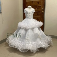ATULA Umbrella Gown with Ruffles | Free Petticoat