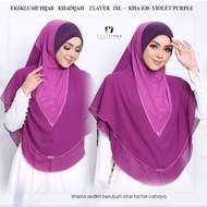 💐TUDUNG KHADIJAH SAIZ 3XL 💐 Tudung 2 Layer. Eksklusif Hijab Ezzufirda