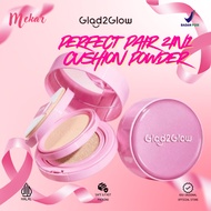 GLAD2GLOW 2in1 Perfect Pair Cushion Powder Foundation | Waterproof | Lasts 12 Hours | Glad2Glow Cush
