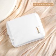 YSL White and Gold Pouch Makeup Bag M size