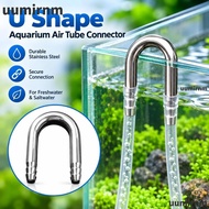 UUMIR Air Tube Connector, 4-5mm Tube U Shape Aquarium Airline Connector,  Diffuser Compatible Stainl