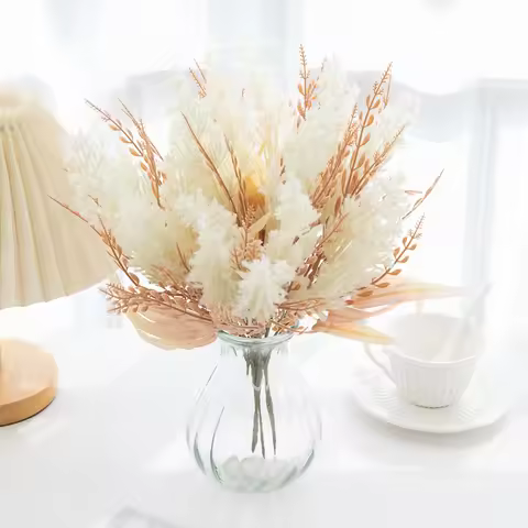Artificial plants reeds Christmas wedding garden decoration DIY gifts, flower bouquets tuzzy-muzzy c