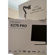 P / R / I / S /M+ X270 PRO 27'' 144Hz 1ms Curved Gaming Monitor [2560 x 1440] and X300 30 inch 200Hz 1ms Curved